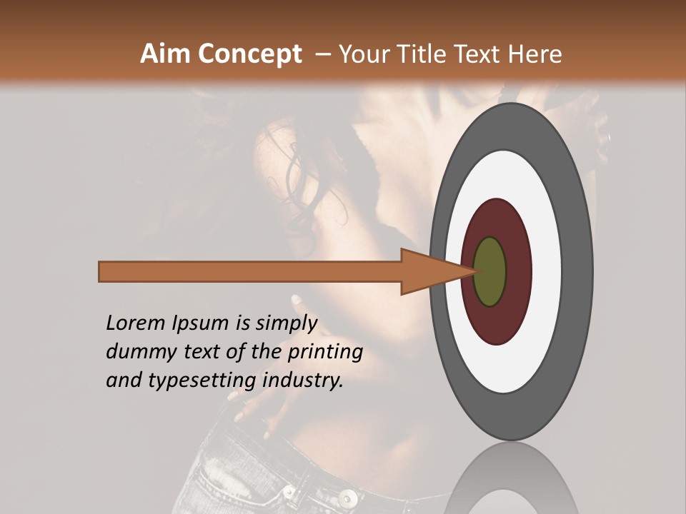 Erotic Jeans Expression PowerPoint Template