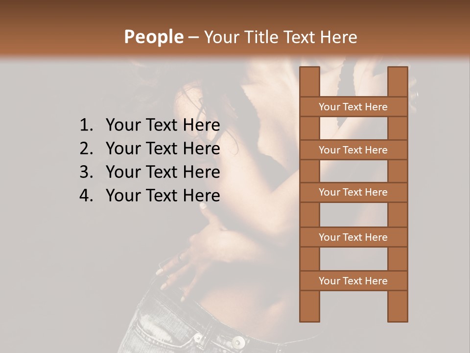 Erotic Jeans Expression PowerPoint Template