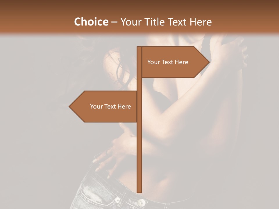 Erotic Jeans Expression PowerPoint Template