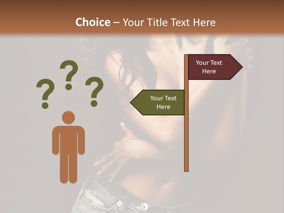 Erotic Jeans Expression PowerPoint Template