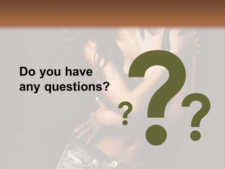 Erotic Jeans Expression PowerPoint Template