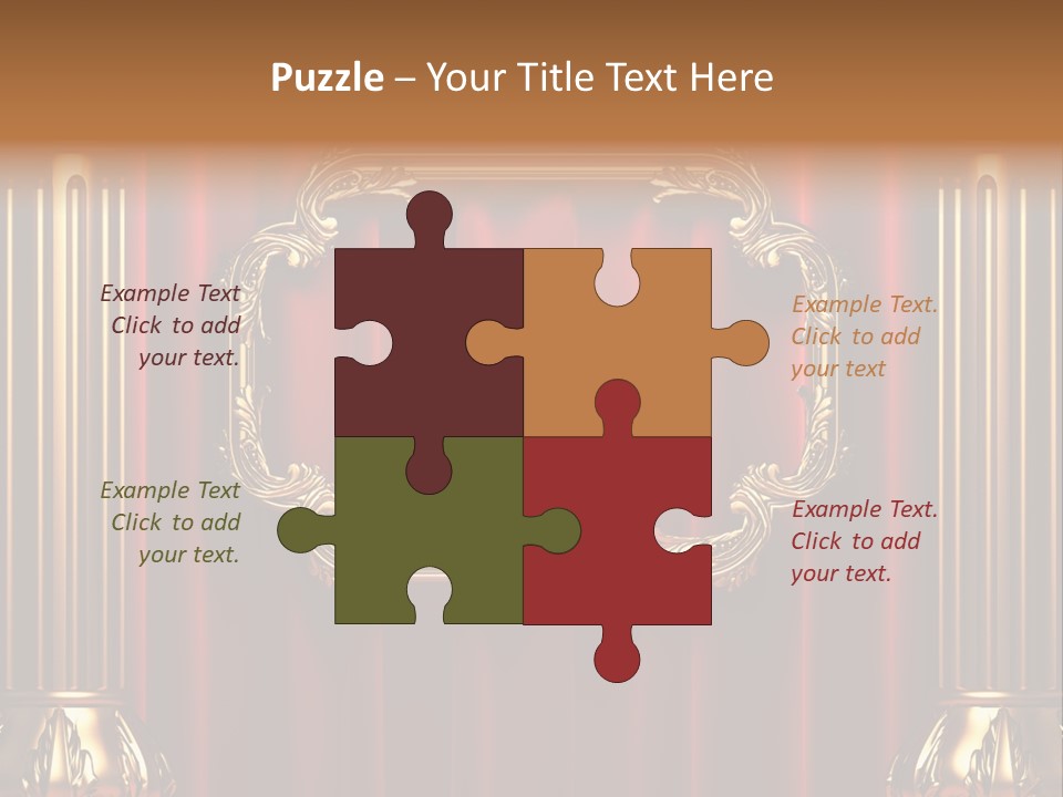 Kickboxing Red Fighting PowerPoint Template