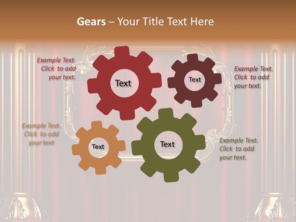 Kickboxing Red Fighting PowerPoint Template