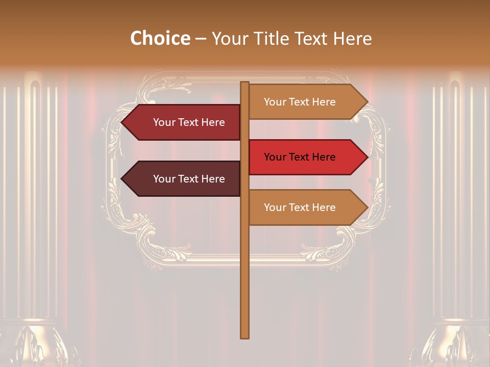 Kickboxing Red Fighting PowerPoint Template