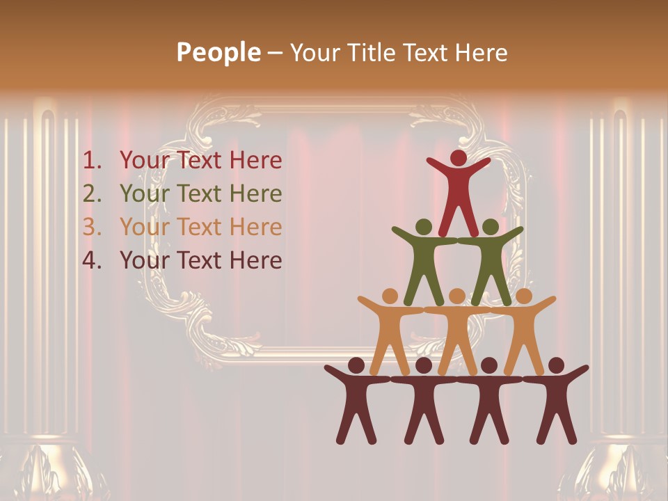 Kickboxing Red Fighting PowerPoint Template