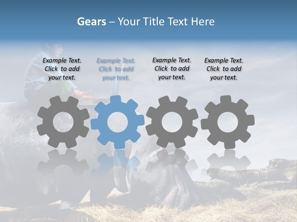 Hippo Boy Connection PowerPoint Template