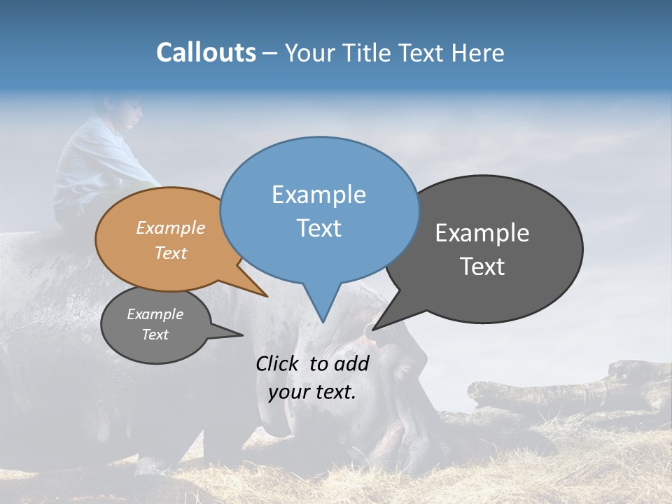 Hippo Boy Connection PowerPoint Template