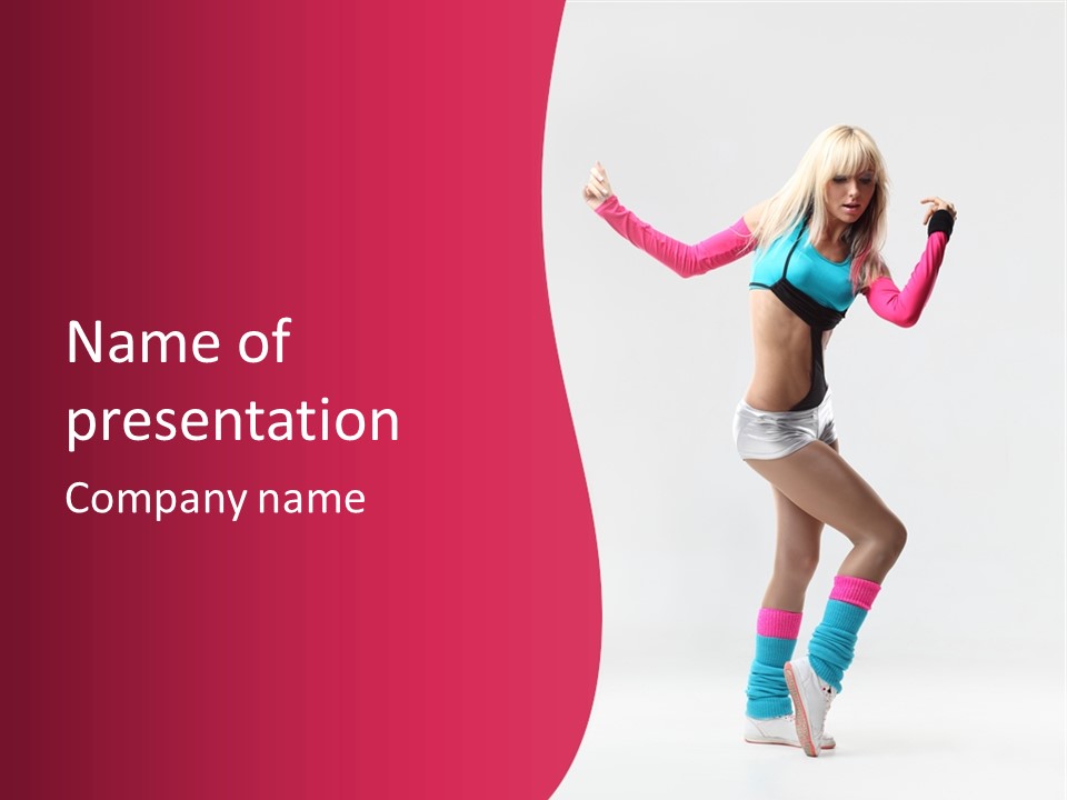 Gymnastic Woman One PowerPoint Template