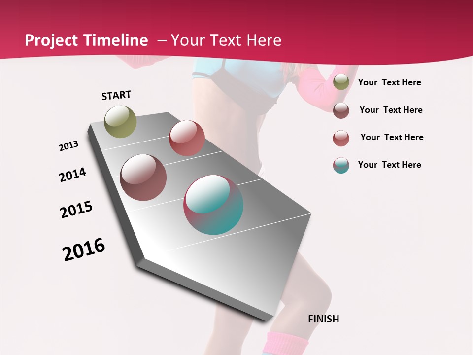 Gymnastic Woman One PowerPoint Template