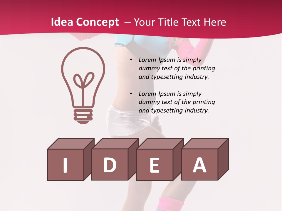 Gymnastic Woman One PowerPoint Template