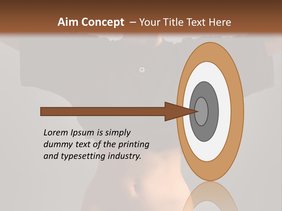 Kickboxing Red Fighting PowerPoint Template