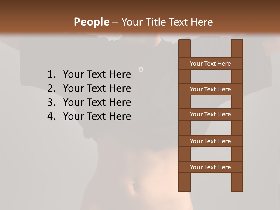 Kickboxing Red Fighting PowerPoint Template