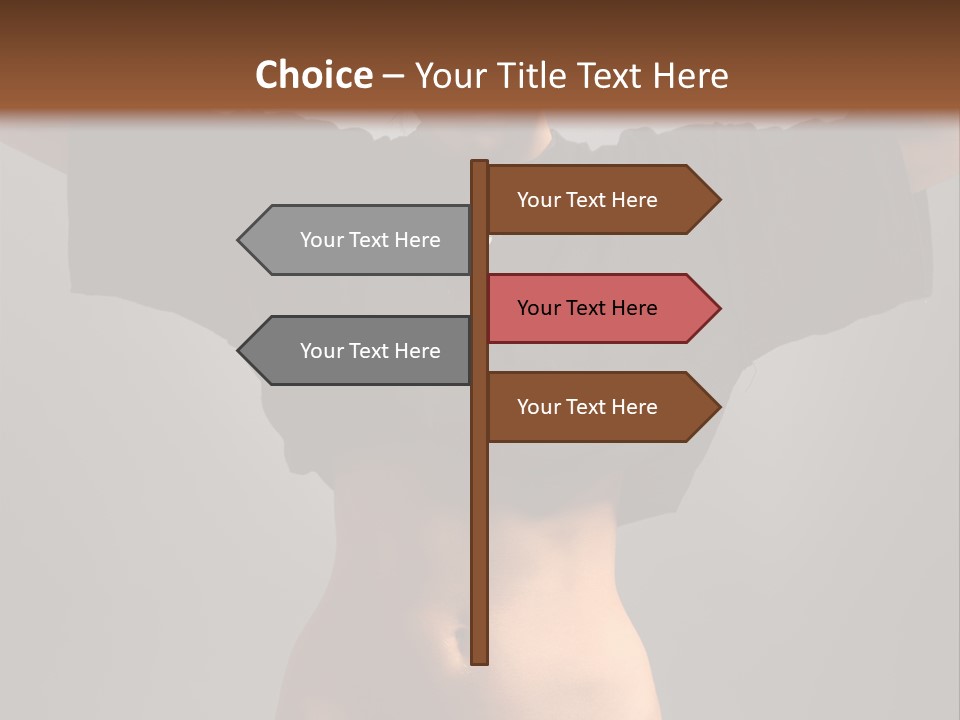 Kickboxing Red Fighting PowerPoint Template