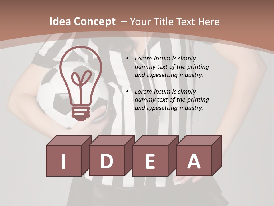 Person Soccer Portrait PowerPoint Template