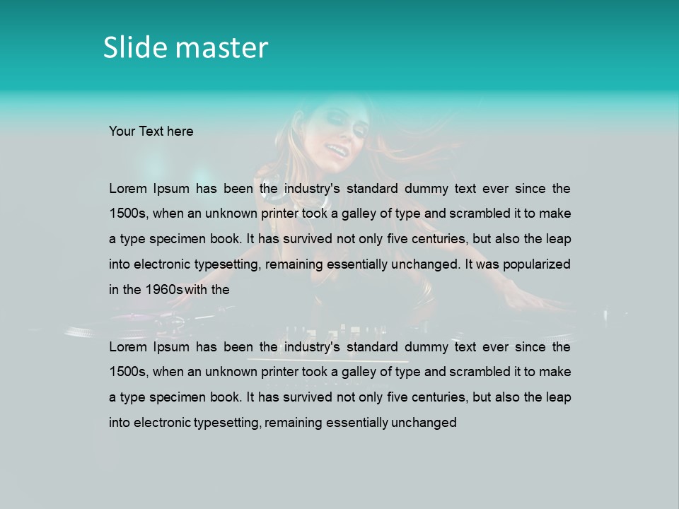 Underwear Elegance Music PowerPoint Template