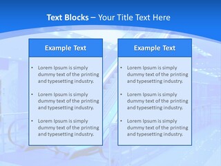 An Escalator In A Building With A Blue Background PowerPoint Template