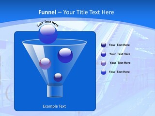 An Escalator In A Building With A Blue Background PowerPoint Template