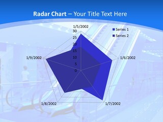 An Escalator In A Building With A Blue Background PowerPoint Template