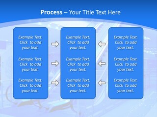 An Escalator In A Building With A Blue Background PowerPoint Template