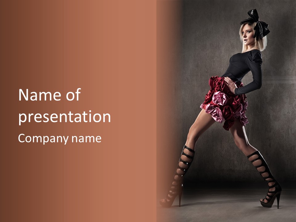 Figure Beauty Glamour PowerPoint Template