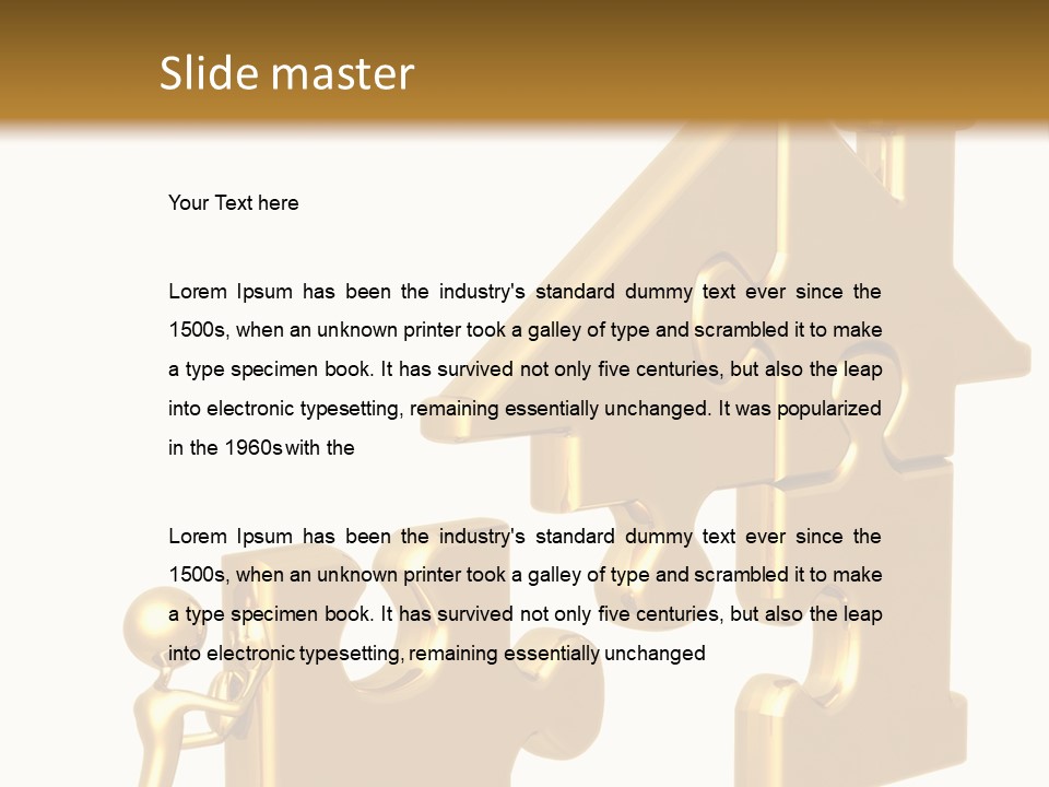 Financial Jigsaw Render PowerPoint Template