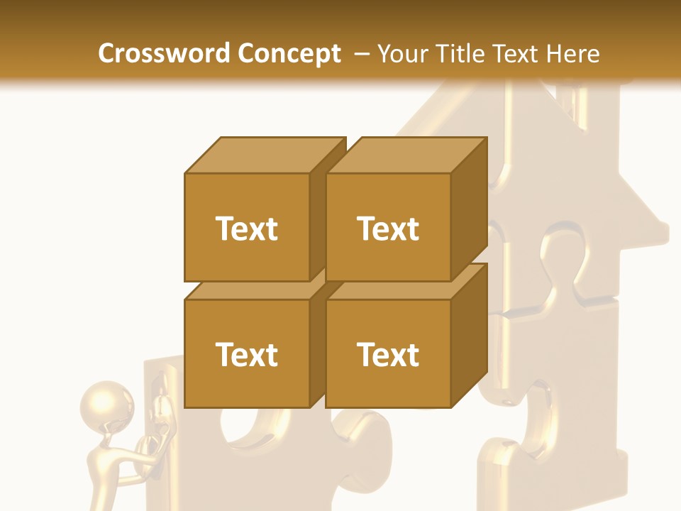 Financial Jigsaw Render PowerPoint Template