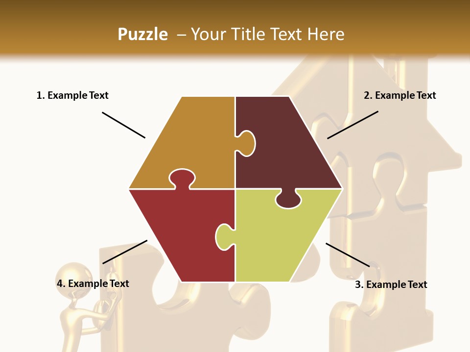 Financial Jigsaw Render PowerPoint Template