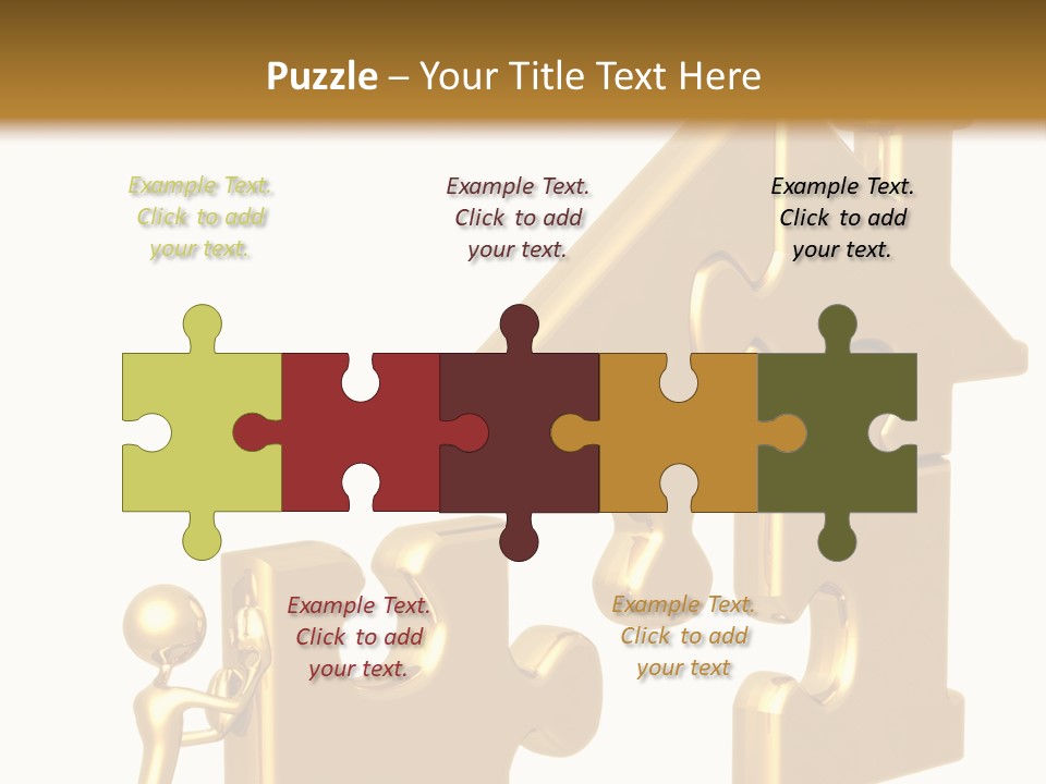 Financial Jigsaw Render PowerPoint Template