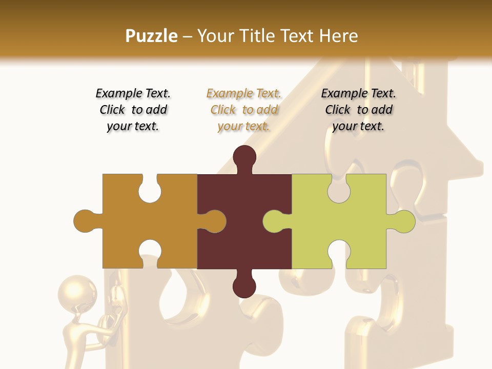 Financial Jigsaw Render PowerPoint Template