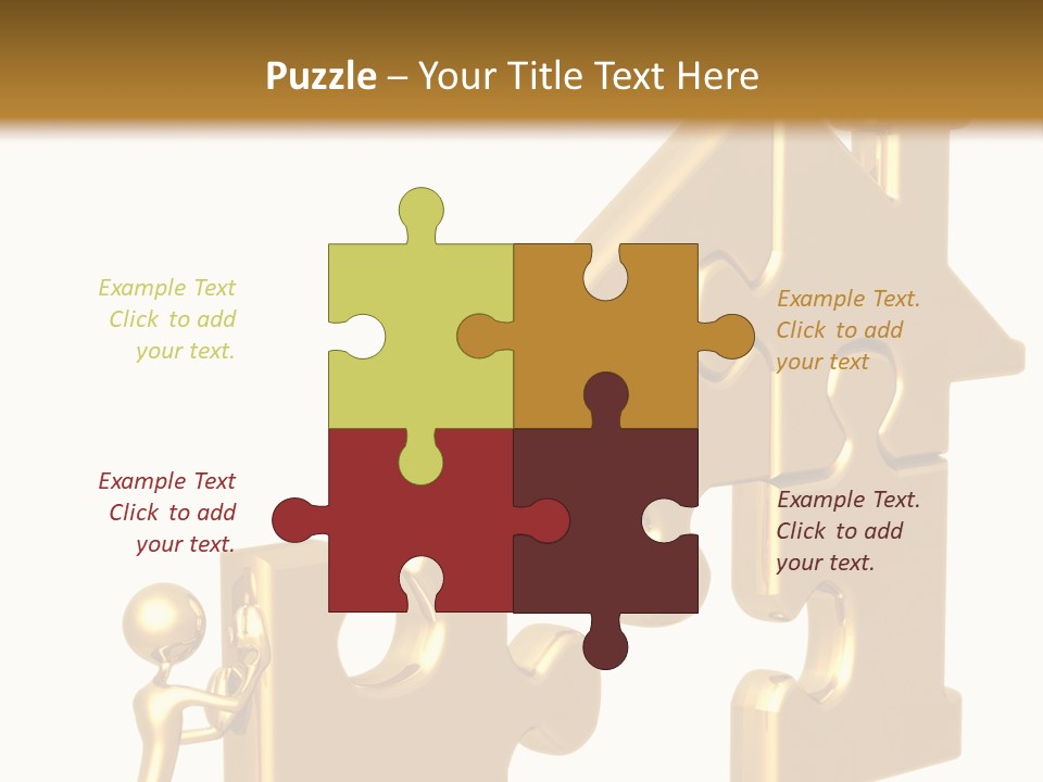 Financial Jigsaw Render PowerPoint Template