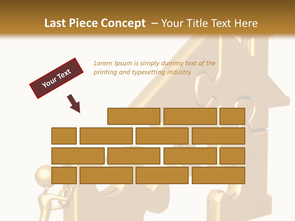 Financial Jigsaw Render PowerPoint Template