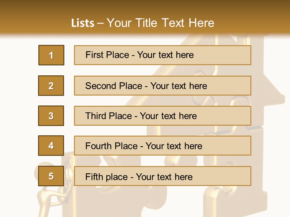 Financial Jigsaw Render PowerPoint Template