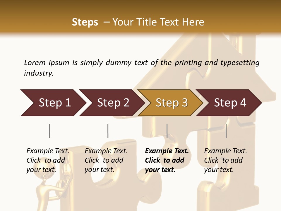 Financial Jigsaw Render PowerPoint Template