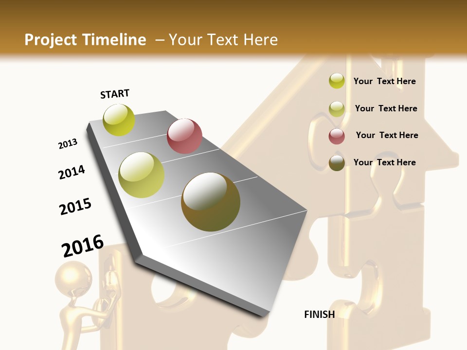Financial Jigsaw Render PowerPoint Template