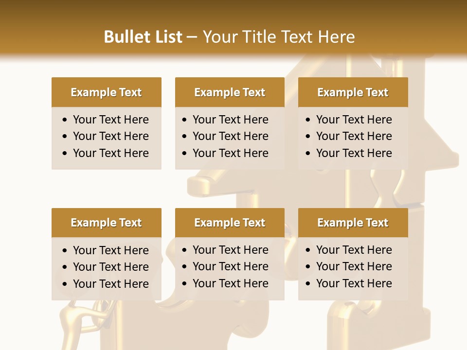 Financial Jigsaw Render PowerPoint Template