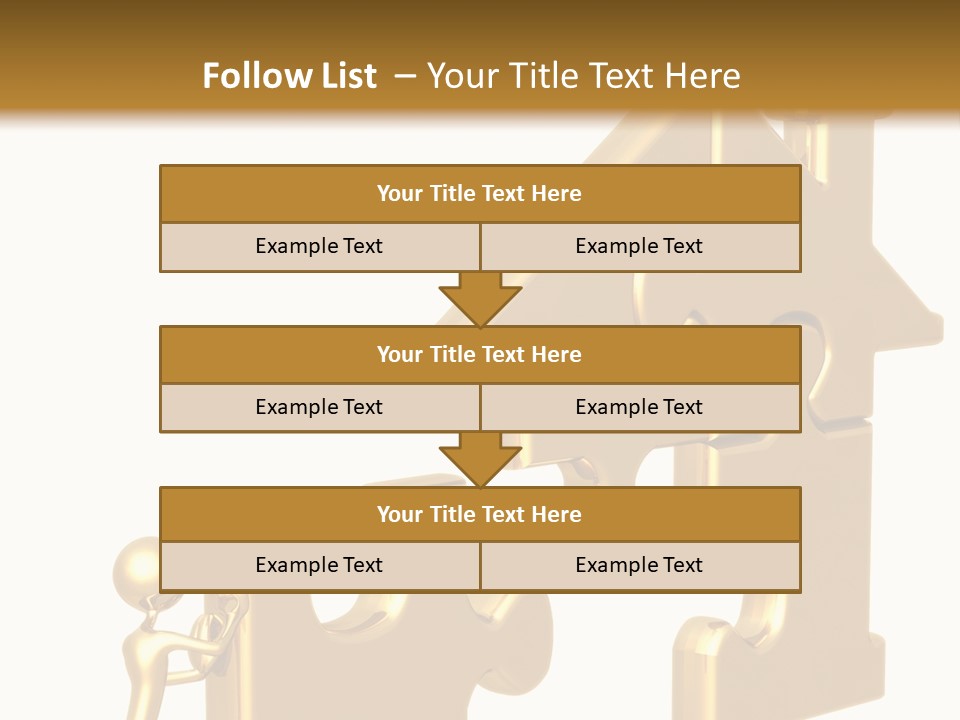 Financial Jigsaw Render PowerPoint Template