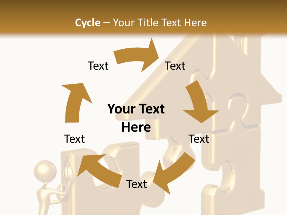 Financial Jigsaw Render PowerPoint Template