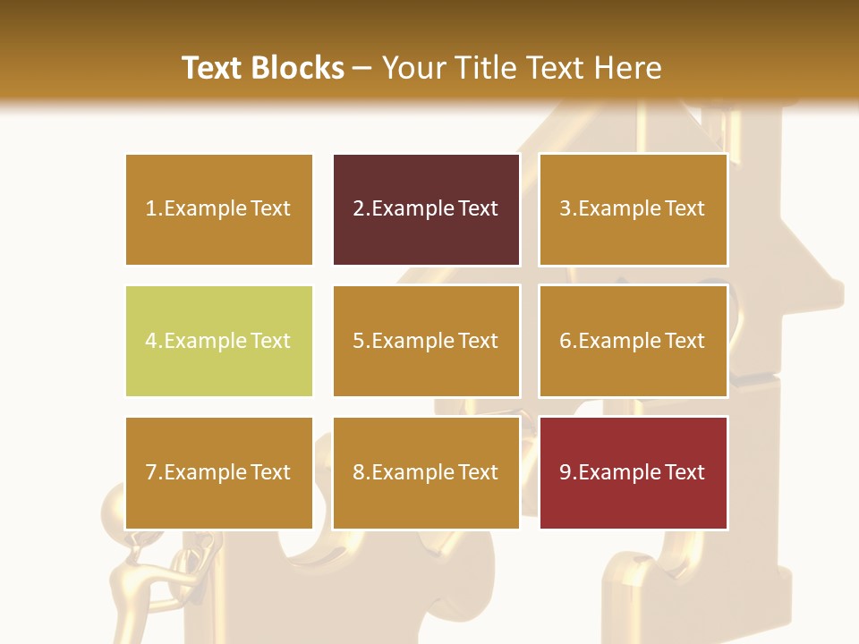 Financial Jigsaw Render PowerPoint Template