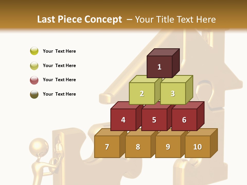 Financial Jigsaw Render PowerPoint Template