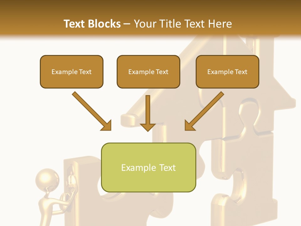 Financial Jigsaw Render PowerPoint Template