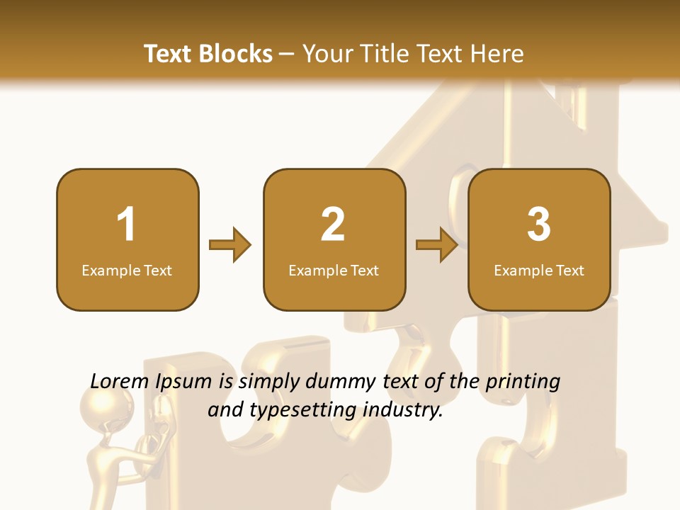 Financial Jigsaw Render PowerPoint Template