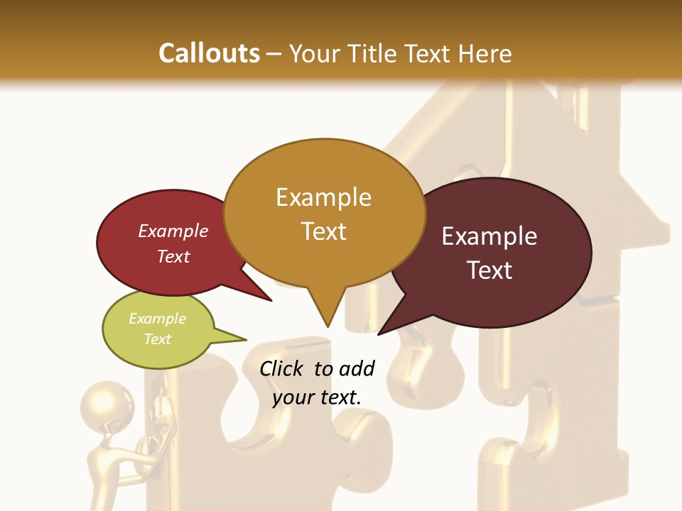 Financial Jigsaw Render PowerPoint Template