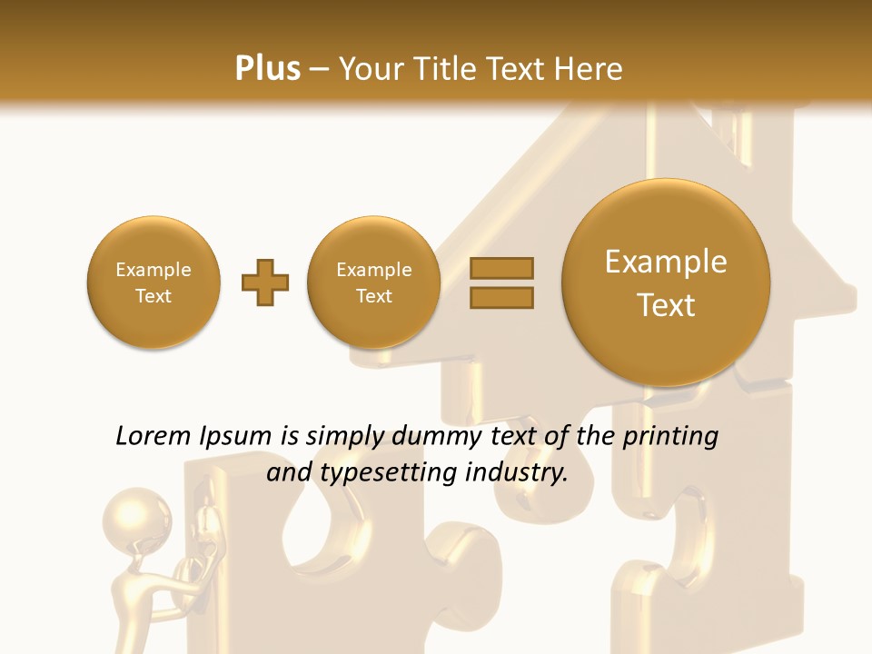 Financial Jigsaw Render PowerPoint Template