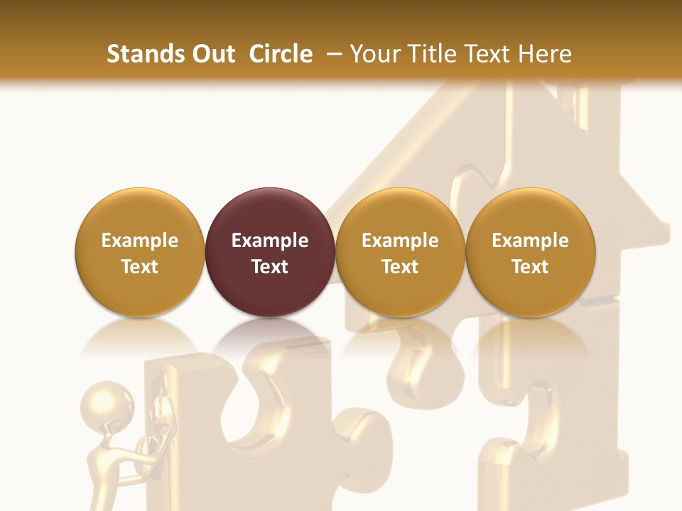 Financial Jigsaw Render PowerPoint Template