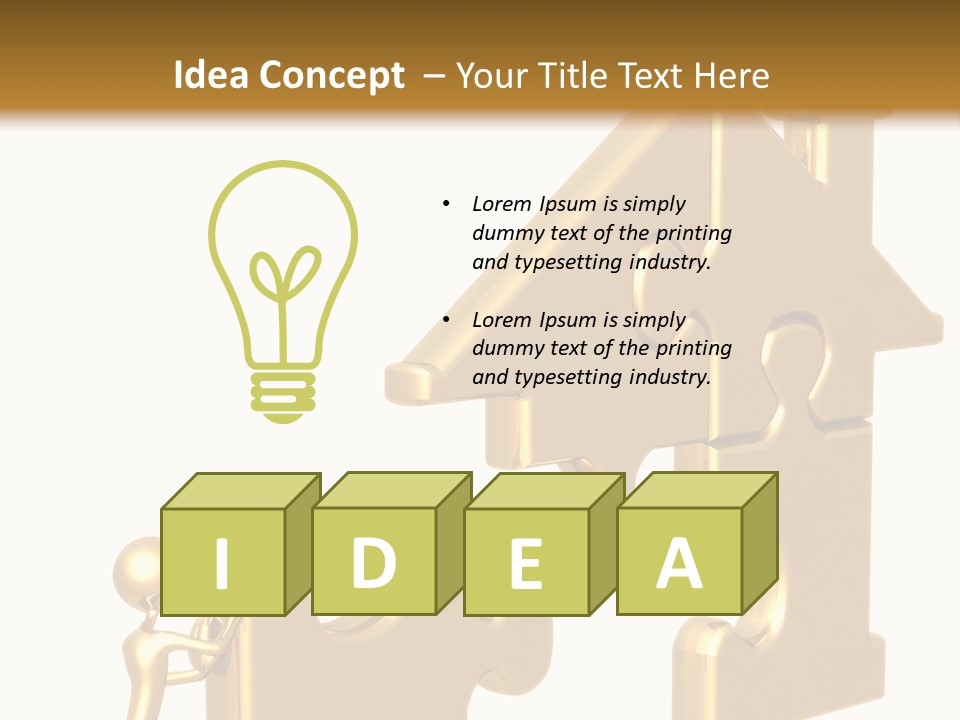 Financial Jigsaw Render PowerPoint Template