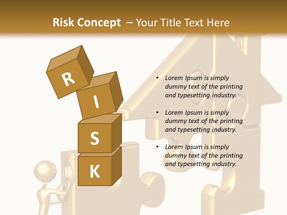 Financial Jigsaw Render PowerPoint Template