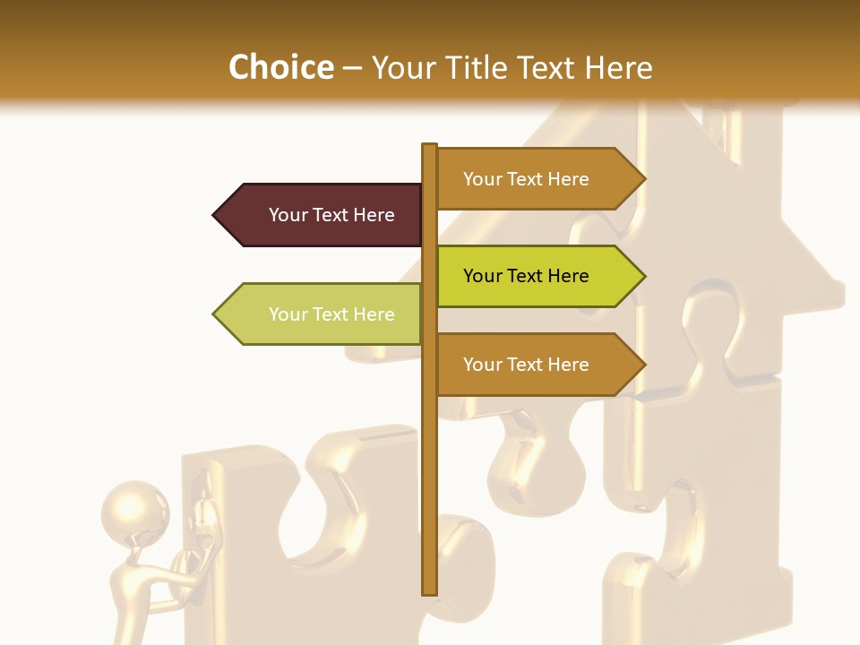 Financial Jigsaw Render PowerPoint Template