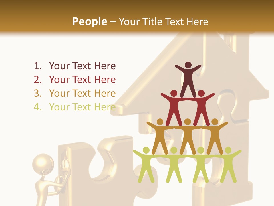 Financial Jigsaw Render PowerPoint Template