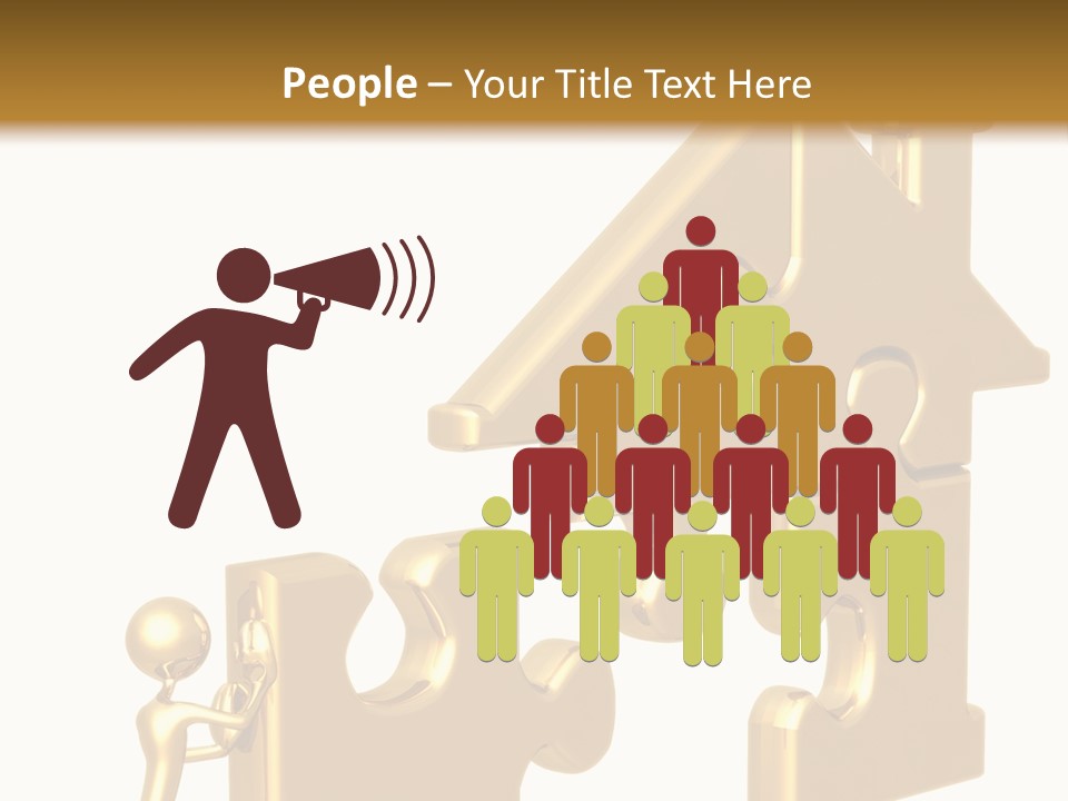 Financial Jigsaw Render PowerPoint Template