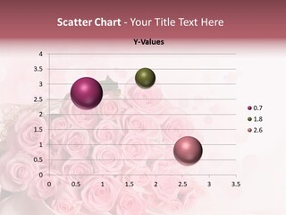 A Bouquet Of Pink Roses On A White Background PowerPoint Template